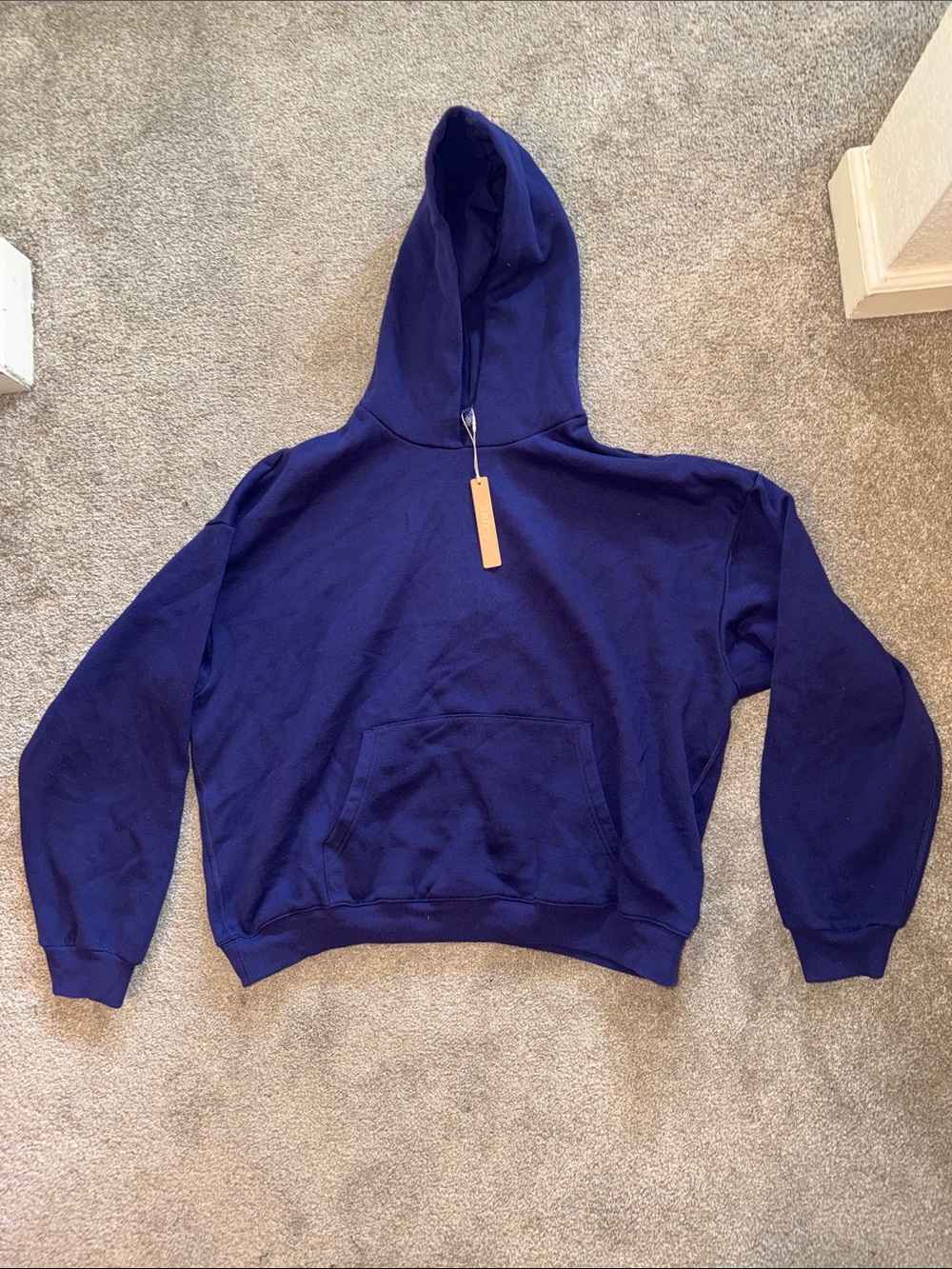 SKIMS Cotton Fleece Classic Pullover Hoodie Color: CONCORD